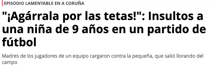 Fútbol formativo femenino: a las niñas no hay que enseñarles, a los niños, progenitores y familias sí 1 Fútbol formativo femenino: a las niñas no hay que enseñarles, a los niños, progenitores y familias sí 1